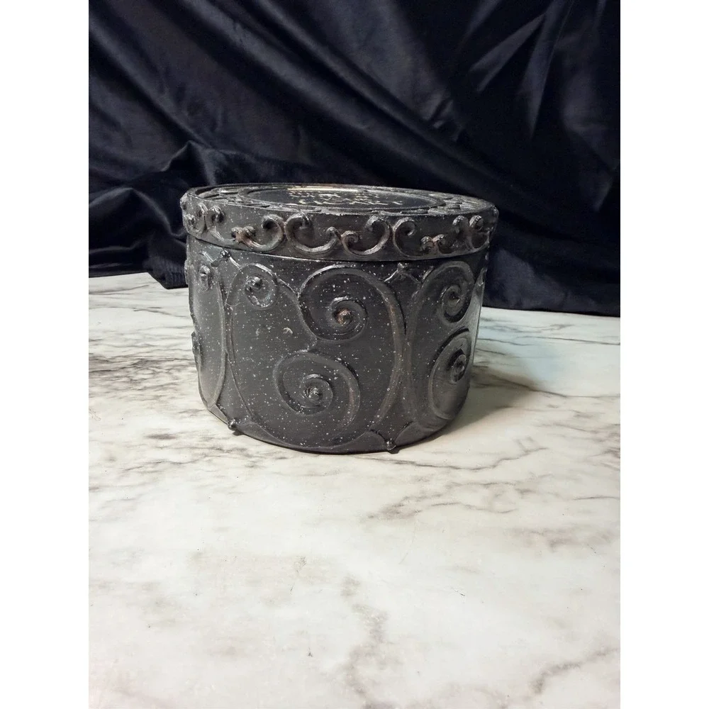 Trinket Box Proverbs 3:5 TRUST IN THE‎ LORD~Resin Trinket Box Black (2857)